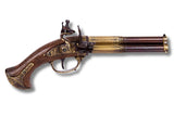 PISTOLA DE 3 CAÑONES GIRATORIOS BRONCE, FRANCIA S. XVIII