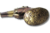 PISTOLA DE 3 CAÑONES GIRATORIOS BRONCE, FRANCIA S. XVIII