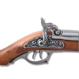 Pistola de dos cañones de percusión pirata, S.XVIII