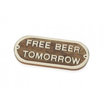 PLACA FREE BEER TOMORROW 20X9X1 CM