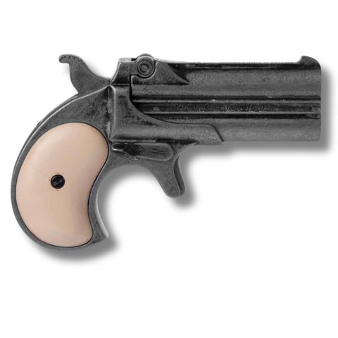 REPROD.DERRINGER MOD.95 NEGRO ENVEJECIDO CON CACHAS IMITACION MARFIL.