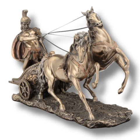 ESTATUA CARRO ROMANO BEN HUR 26X9X16 CMS