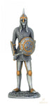 ARMOUR PEWTER WARRIOR HOLDING WITH AXE. SHIELD