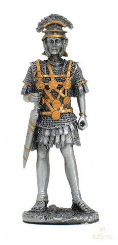 ARMADURA PEWTER SOLDADO ROMANO CON ESPADA 10.5 CMS