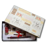 JUEGO DE PLUMA CON TINTA, SELLO PARA LACRAR Y LACRE K1866