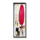 JUEGO ESCRITURA CON PLUMA, TINTA, PORTAPLUMA Y DOS PUNTAS