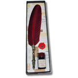 JUEGO ESCRITURA CON PLUMA FLOR DE LIS Y TINTA