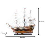 HMS VICTORY 147,3Lx43,2Wx134,6H cms