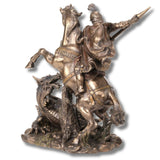 FIGURA SAN JORGE CON EL DRAGON MBZ+COLOR (Altura 22 cm)
