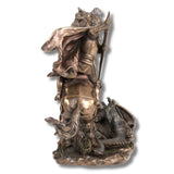 FIGURA SAN JORGE CON EL DRAGON MBZ+COLOR (Altura 22 cm)