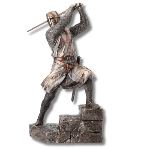 ESTATUA CRUZADO CON ESPADA HT 31 CMS